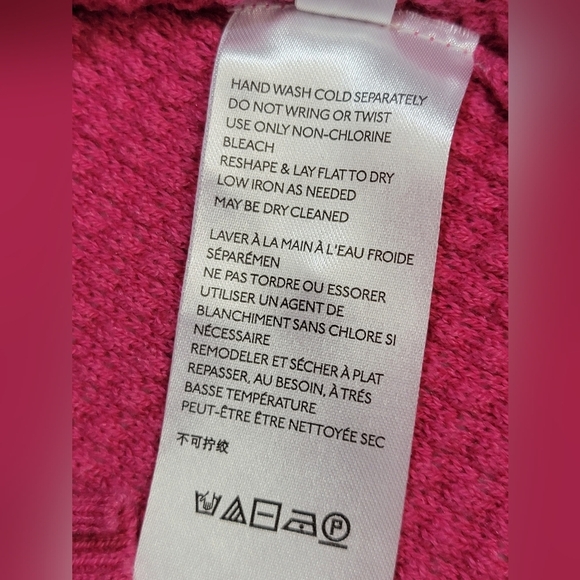 Anthropologie Martina Pointelle Rounded Neckline Pullover Sweater Pink XS - Picture 7 of 14